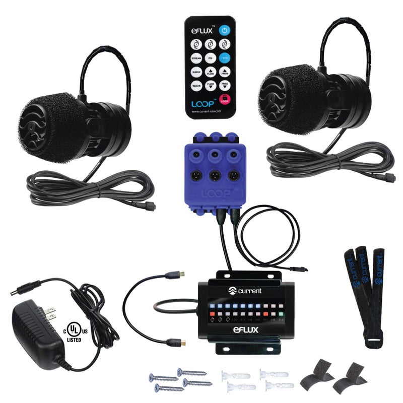 CURRENT Dual eFlux Aquarium Wave Pumps, 660gph - Includes 2 Wave Maker Water Circulation Pumps for Freshwater and Saltwater Fish Tanks - Multiple Adjustable Flow Modes - Wireless Remote Control - Image 2
